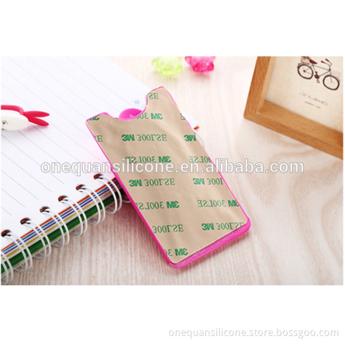 silicone 3M sticker adhesive smart phone pocket